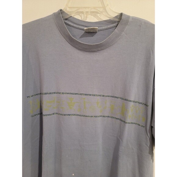 Vintage 90s Mens Large Faded Hawaiian Tribe T-Shirt Blue USA - Picture 2 of 11